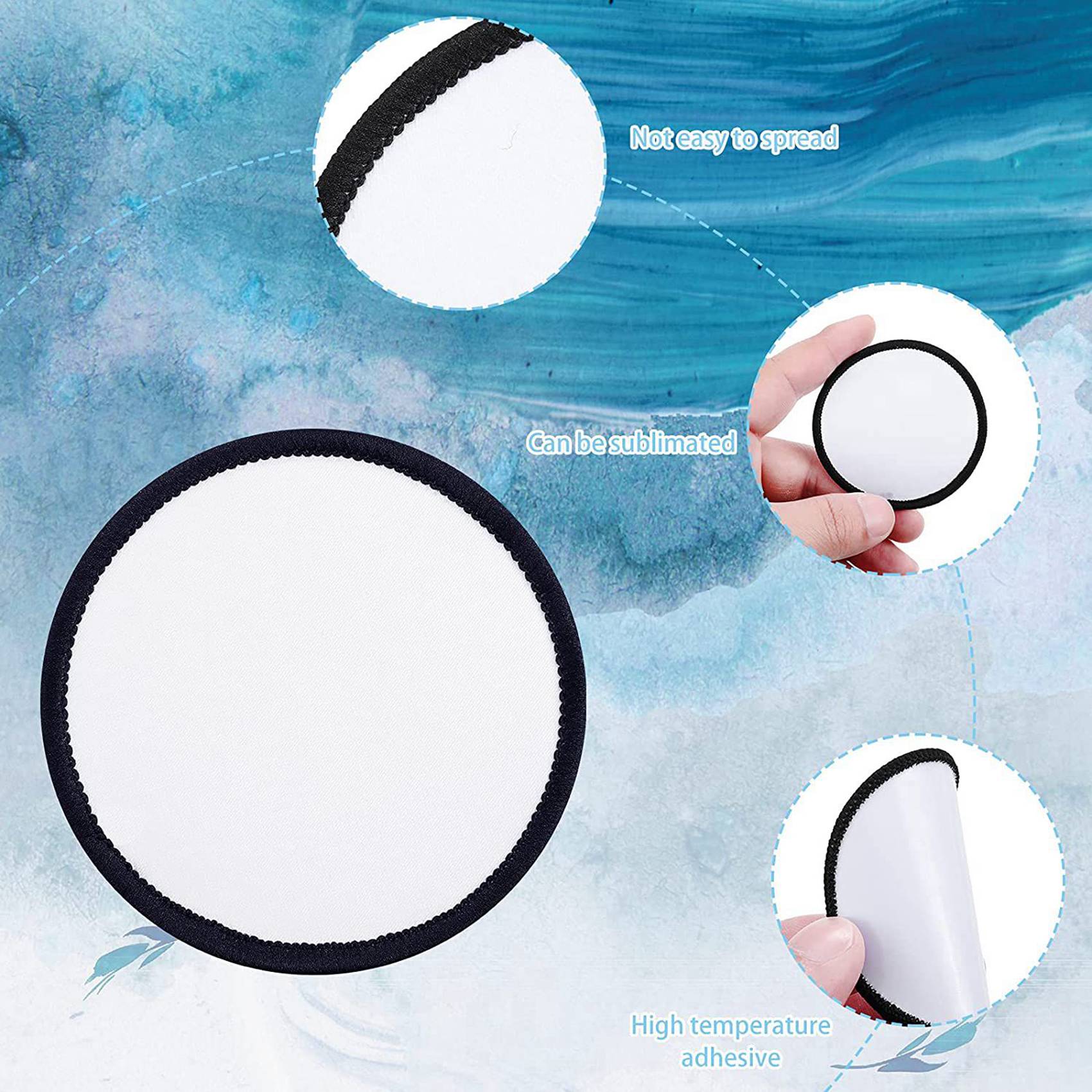 Hat Sublimation Blank - ABXF-48 Peças de Patches em Branco