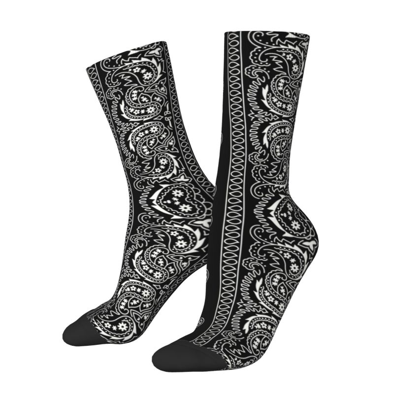 Meias elásticas estampadas Pai - Bandana Blank White avaliação e preço